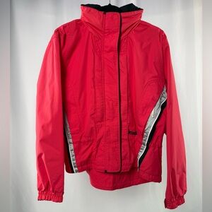 Marker Zip Up Hidden Hood Snowboarding Jacket in‎ Bright Red Size 8
